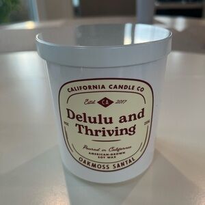 Delulu and Thriving Oakmoss Santal Soy Wax Hand Poured Candle